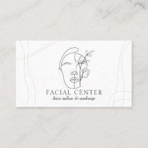 Flora Modern Makeup Face Face Stylist Facial Visitenkarte