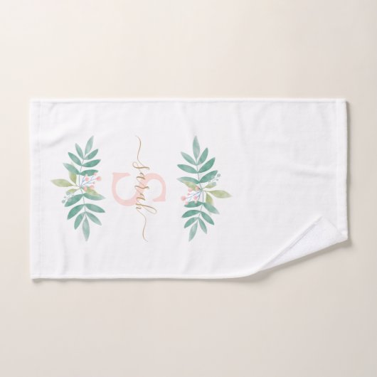 Flora-Monogramm Badhandtuch Set (Handtuch)