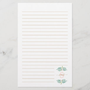 Flora-Monogramm Briefpapier