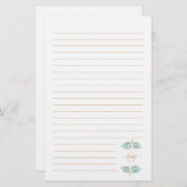Flora-Monogramm Briefpapier (Vorne/Hinten)