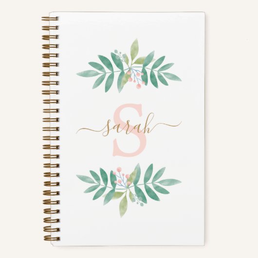 Flora-Monogramm Notizblock (Vorderseite)