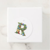 Flora-Monogramm R Geschenkanhänger (Beispiel)