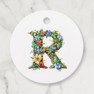 Flora-Monogramm R Geschenkanhänger