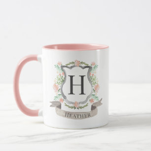 Flora-Monogramm Tasse