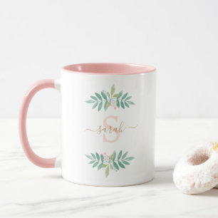 Flora-Monogramm Tasse