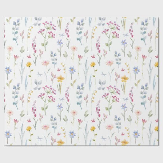 Flora-Muster des Wassers Geschenkpapier (Flach)