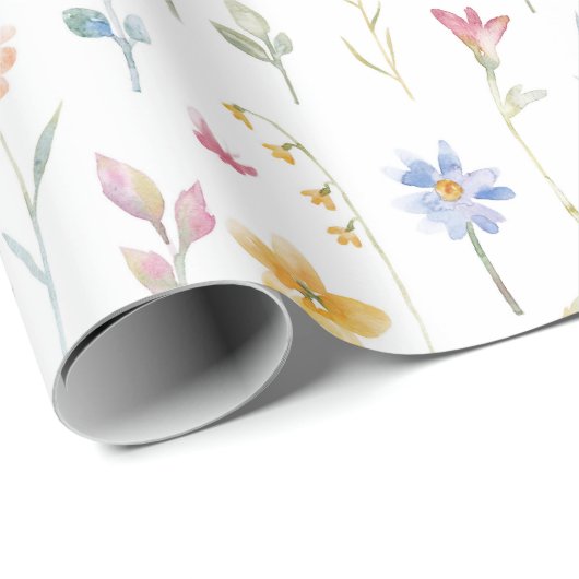 Flora-Muster des Wassers Geschenkpapier (Rolleneckpunkt)