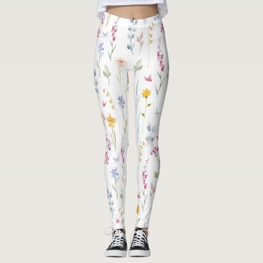 Flora-Muster des Wassers Leggings (Vorderseite)