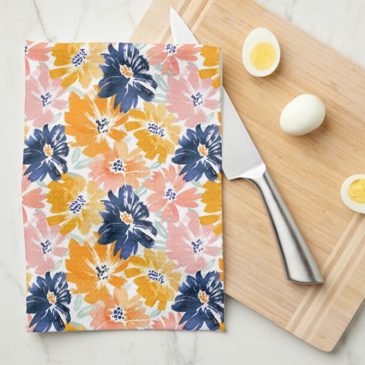 Flora-Muster für die hintere Farbe Geschirrtuch (Viertel Falte)