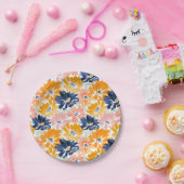 Flora-Muster für die hintere Farbe Pappteller (Party)