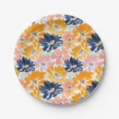 Flora-Muster für die hintere Farbe Pappteller (Vorderseite)