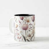 Flora-Muster für Tulip und Lily Soft Zweifarbige Tasse (Vorderseite Links)