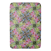 Flora-Muster Gelb-Grün-Rosa Badematte (Vorderseite Vertikal)