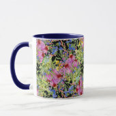 Flora-Muster Gelb-Grün-Rosa Tasse (Links)