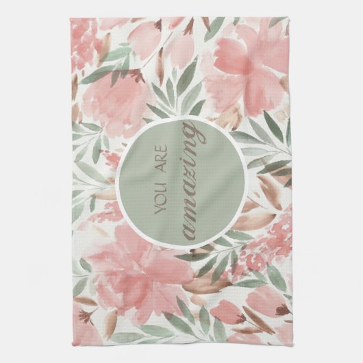 Flora-Muster Sie sind Phantastisch Geschirrtuch (Vertikal)