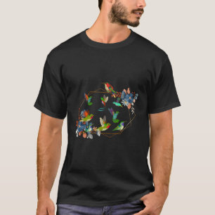 Flora Nature Hummingbird Blume Hummingbird T-Shirt