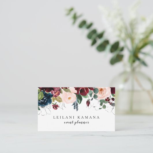 Flora-Navy Visitenkarte (Stehend Vorderseite)