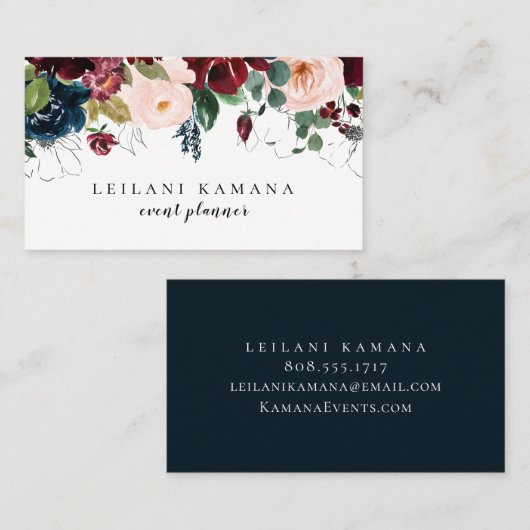 Flora-Navy Visitenkarte (Vorne/Hinten)