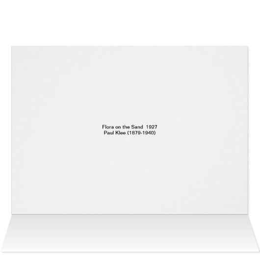 Flora on Sand von Paul Klee (Innenansicht Horizontal (Oben))