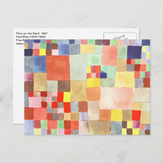 Flora on Sand von Paul Klee Postkarte (Vorne/Hinten)