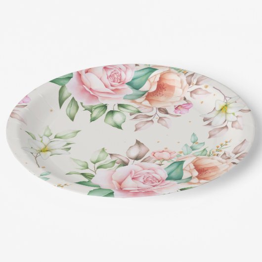 Flora Pappteller (Schrägansicht)