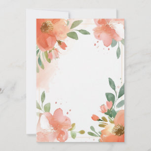 Flora-Pastell-Leere Einladung