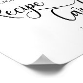 Flora-Pink-Brautparty-RECIPE-SIGN Poster (Ecke)