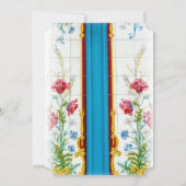 Flora Poppies, Mohnblütendusche Einladung (Rückseite)