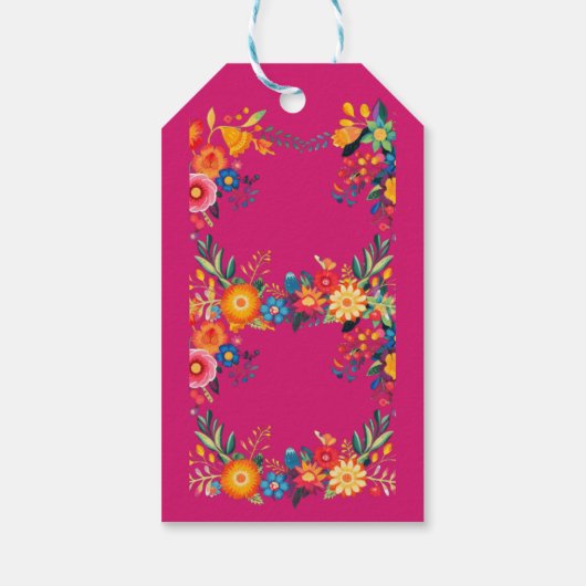 Flora - Quincinera-Geschenk-Tag Geschenkanhänger (Rückseite)