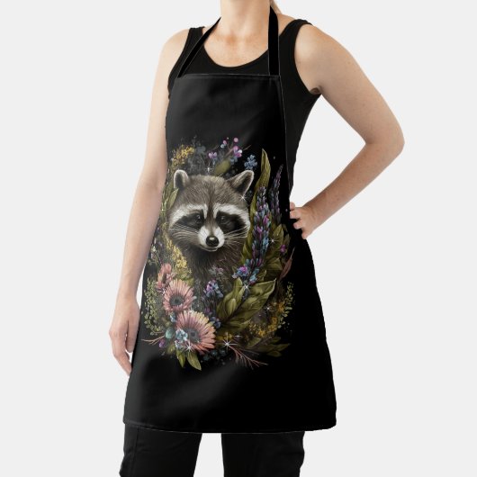 Flora Raccoon Spring Nature Raccoon Liebhaber Cott Schürze (InSitu)