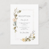 Flora-Rahmen-Hochzeitsempfang Begleitkarte (Vorderseite)
