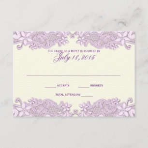 Flora-Response-Karte des Lavendels RSVP Karte