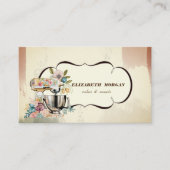 Flora-Retro-Mischpult für Wasserfarben Visitenkarte (Vorderseite)