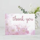 Flora Rose Gold Elegante Moderne Schlichte Moderne Dankeskarte (Stehend Vorderseite)