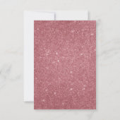 Flora Rose Gold Sparkle & Glitzer Brautparty Einladung (Rückseite)