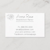 *~* Flora Rose Lavendel & Pink Pasta Wasserfarbe Visitenkarte (Rückseite)