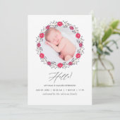 Flora-Safari-Geburtskarte Ankündigung (Stehend Vorderseite)