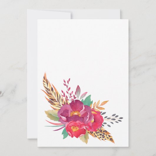 Flora-Safari-Geburtskarte Ankündigung (Rückseite)