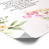 Flora-Safari-Tiere Kein Baby-Duschspiel Poster (Ecke)