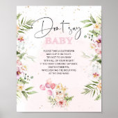 Flora-Safari-Tiere Kein Baby-Duschspiel Poster (Vorne)