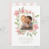 Flora-Save the Date Wasserfarbenkarte mit Foto Einladung (Vorne/Hinten)