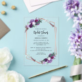 Flora-Schrift Wasserfarben Elegantes Brautparty Acryleinladungen (In Situ (Hochzeit))