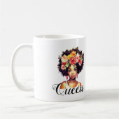 Flora-schwarze Afro-Frau mit Monogramm Kaffeetasse (Links)
