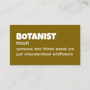Flora Scientist Funny Meaning Visitenkarte