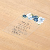 Flora-Script-Brautparty Acryleinladungen (Ablage )