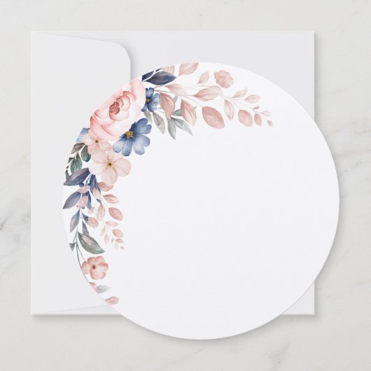 Flora-Script-Brautparty Einladung (Rückseite)