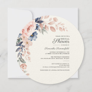 Flora-Script-Brautparty Einladung