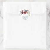 Flora-Script-Brautparty Runder Aufkleber (Tasche)