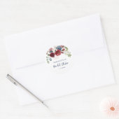 Flora-Script-Brautparty Runder Aufkleber (Umschlag)