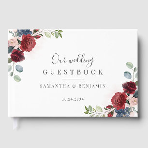 Flora-Script-Hochzeit im Herbst Gästebuch